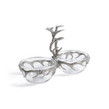 Zodax St. Anton Pewter & Glass Condiment Set