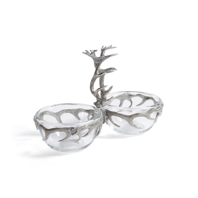 Zodax St. Anton Pewter & Glass Condiment Set