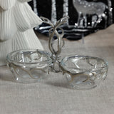 Zodax St. Anton Pewter & Glass Condiment Set