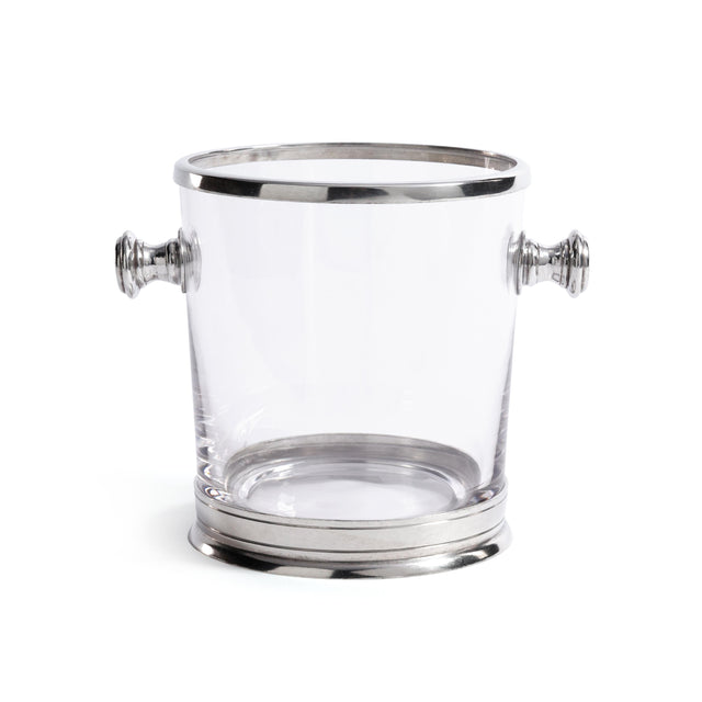 Zodax St. Anton Pewter & Glass Ice Bucket with Handles