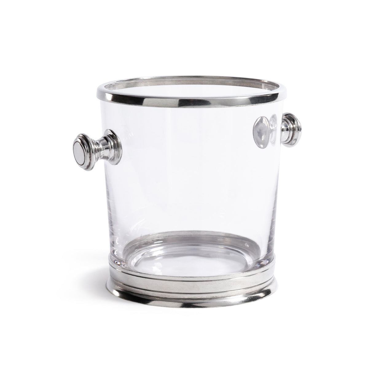 Zodax St. Anton Pewter & Glass Ice Bucket with Handles