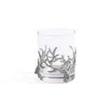 Zodax Large- 13.02 oz/ 385 ml St. Anton Pewter & Glass Rock Glass