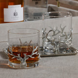 Zodax Large- 13.02 oz/ 385 ml St. Anton Pewter & Glass Rock Glass