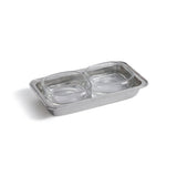 Zodax St. Moritz Pewter & Glass Condiment Set