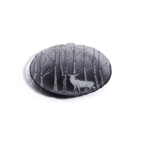 Zodax Smoke Wilderness Glass Dessert Plates, Set of 6