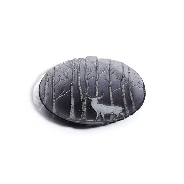 Zodax Smoke Wilderness Glass Dessert Plates, Set of 6