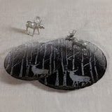 Zodax Smoke Wilderness Glass Dessert Plates, Set of 6