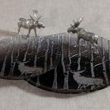 Zodax Smoke Wilderness Glass Dessert Plates, Set of 6