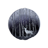 Zodax Smoke Wilderness Glass Dinner Plates, Set of 6