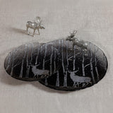Zodax Smoke Wilderness Glass Dinner Plates, Set of 6