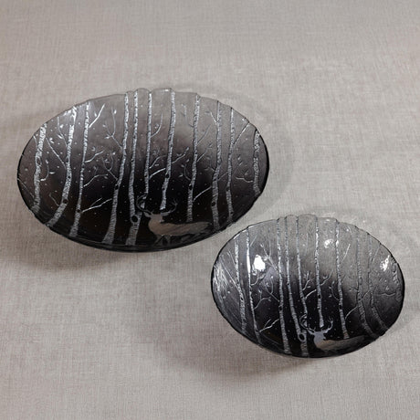 Zodax Smoke Wilderness Glass Serving Bowls, Set of 6 Side Dish & Appetizer Bowls