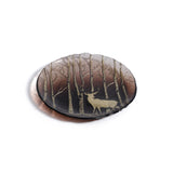 Zodax Taupe Wilderness Glass Dessert Plates, Set of 6