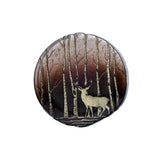 Zodax Taupe Wilderness Glass Dessert Plates, Set of 6