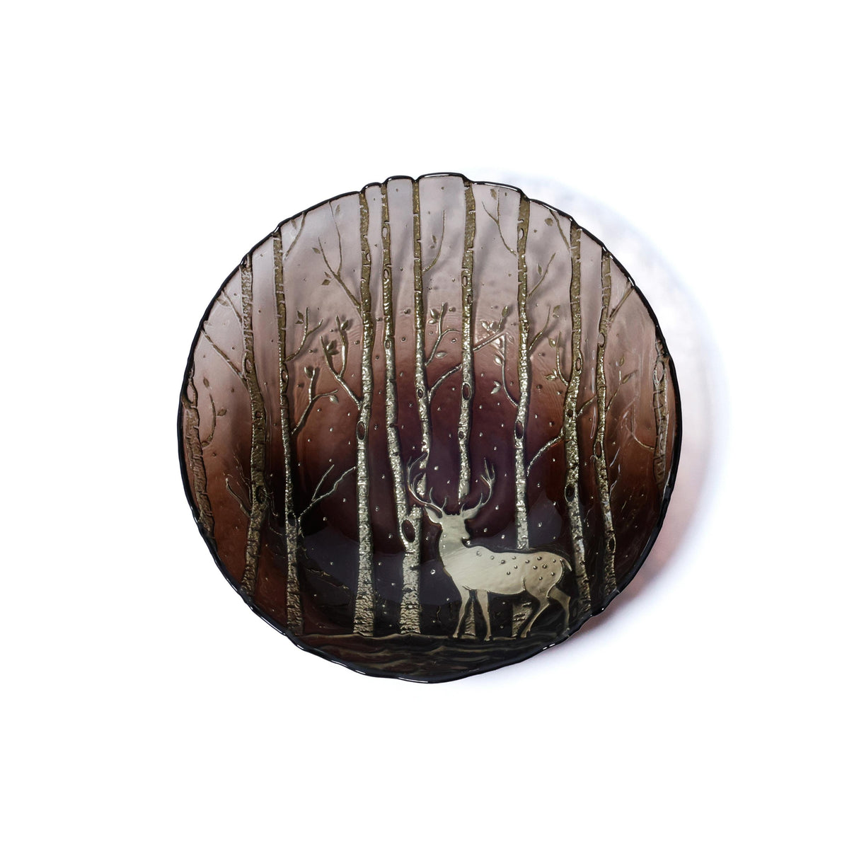 Zodax Taupe Wilderness Glass Serving Bowls, Set of 6 Side Dish & Appetizer Bowls