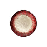 Zodax Gold & Red Celestial Rim Glass Dessert Plates, Set of 6
