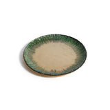 Zodax Gold & Green Celestial Rim Glass Dessert Plates, Set of 6