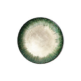 Zodax Gold & Green Celestial Rim Glass Dessert Plates, Set of 6