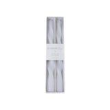 Zodax 10" White Lumire Twist Formal Taper Candles, Set of 12 Holiday Table Dcor
