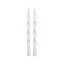 Zodax 12" White Lumire Twist Formal Taper Candles, Set of 12 Holiday Table Dcor
