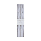 Zodax 12" White Lumire Twist Formal Taper Candles, Set of 12 Holiday Table Dcor