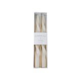 Zodax 10" Ivory Lumire Twist Formal Taper Candles, Set of 12 Holiday Table Dcor