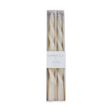Zodax 12" Ivory Lumire Twist Formal Taper Candles, Set of 12 Holiday Table Dcor