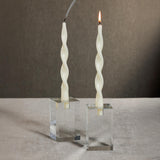 Zodax 12" Ivory Lumire Twist Formal Taper Candles, Set of 12 Holiday Table Dcor