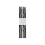 Zodax 10" Dried Sage Lumire Twist Formal Taper Candles, Set of 12 Holiday Table Dcor