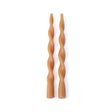 Zodax 12" Desert Beige Lumire Twist Formal Taper Candles, Set of 12 Holiday Table Dcor