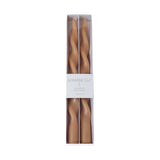 Zodax 12" Desert Beige Lumire Twist Formal Taper Candles, Set of 12 Holiday Table Dcor