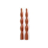 Zodax 10" Amber Dune Lumire Twist Formal Taper Candles, Set of 12 Holiday Table Dcor