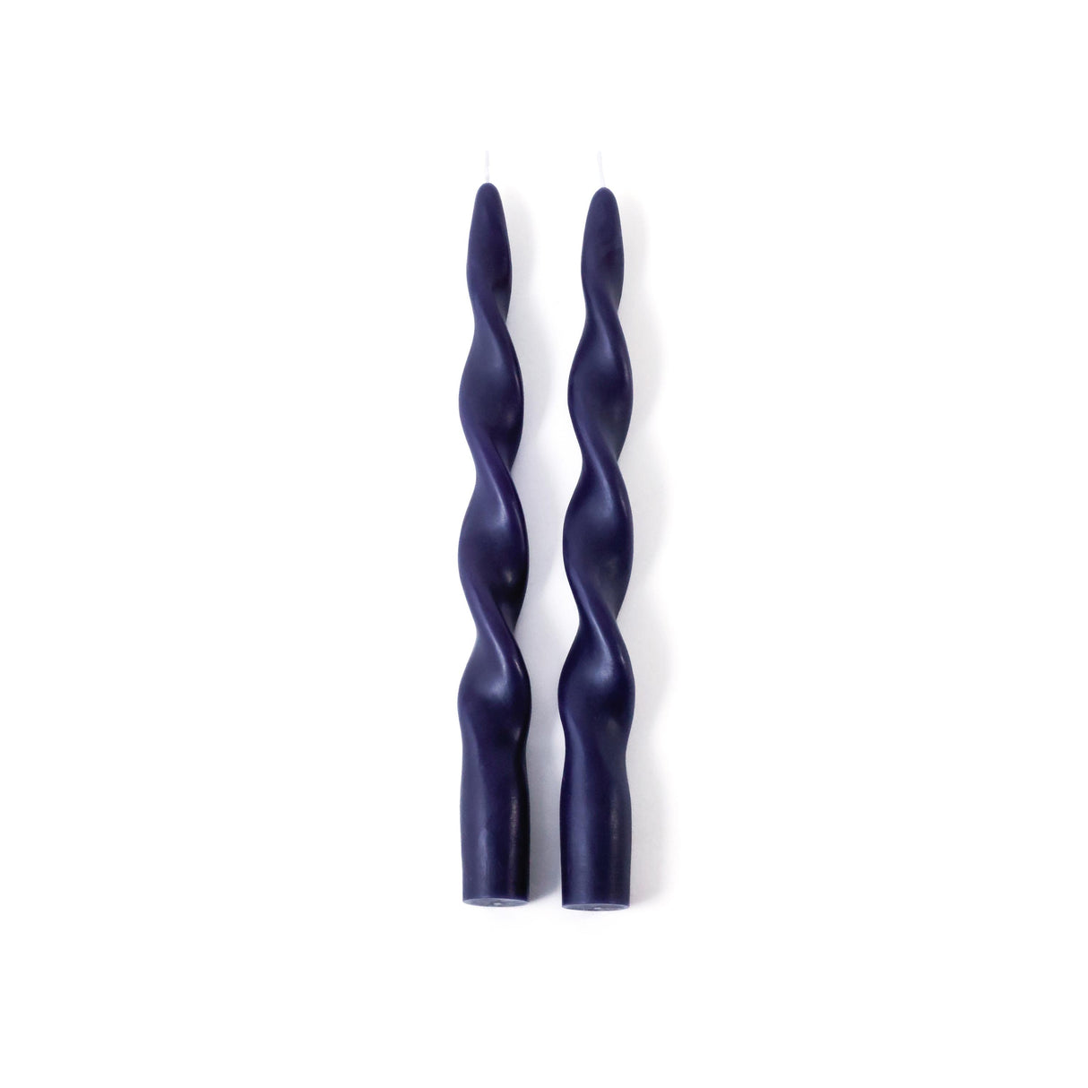 Zodax 10" Twilight Indigo Lumire Twist Formal Taper Candles, Set of 12 Holiday Table Dcor