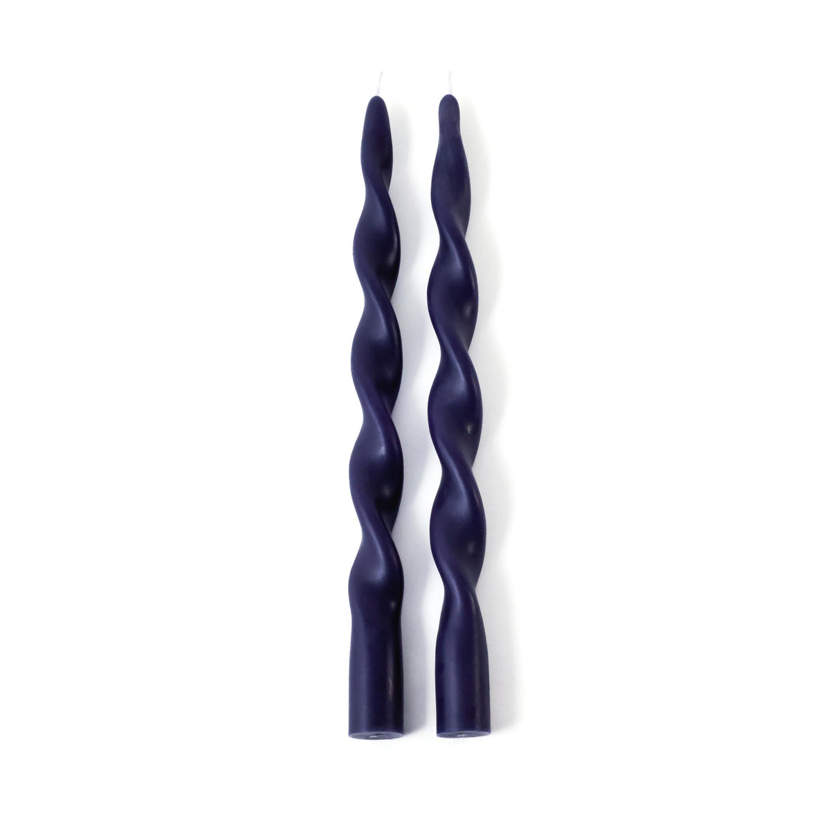 Zodax 12" Twilight Indigo Lumire Twist Formal Taper Candles, Set of 12 Holiday Table Dcor