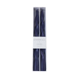 Zodax 12" Twilight Indigo Lumire Twist Formal Taper Candles, Set of 12 Holiday Table Dcor