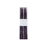 Zodax 10" Burgundy Lumire Twist Formal Taper Candles, Set of 12 Holiday Table Dcor