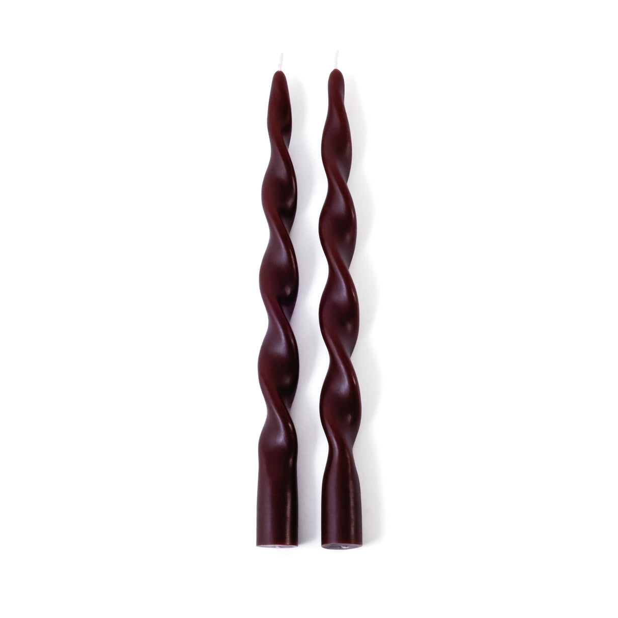 Zodax 12" Burgundy Lumire Twist Formal Taper Candles, Set of 12 Holiday Table Dcor