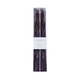 Zodax 12" Burgundy Lumire Twist Formal Taper Candles, Set of 12 Holiday Table Dcor