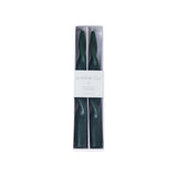 Zodax 10" Alpine Green Lumire Twist Formal Taper Candles, Set of 12 Holiday Table Dcor