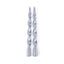 Zodax 12" Silver Lumire Twist Formal Taper Candles, Set of 12 Holiday Table Dcor