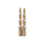 Zodax 10" Gold Lumire Twist Formal Taper Candles, Set of 12 Holiday Table Dcor