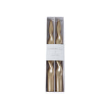 Zodax 10" Gold Lumire Twist Formal Taper Candles, Set of 12 Holiday Table Dcor