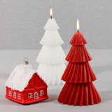 Zodax White Twinkle Tree Decorative Holiday Candles, Set of 6