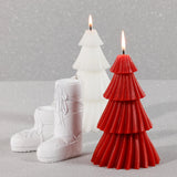 Zodax White Twinkle Tree Decorative Holiday Candles, Set of 6