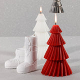Zodax White Twinkle Tree Decorative Holiday Candles, Set of 6