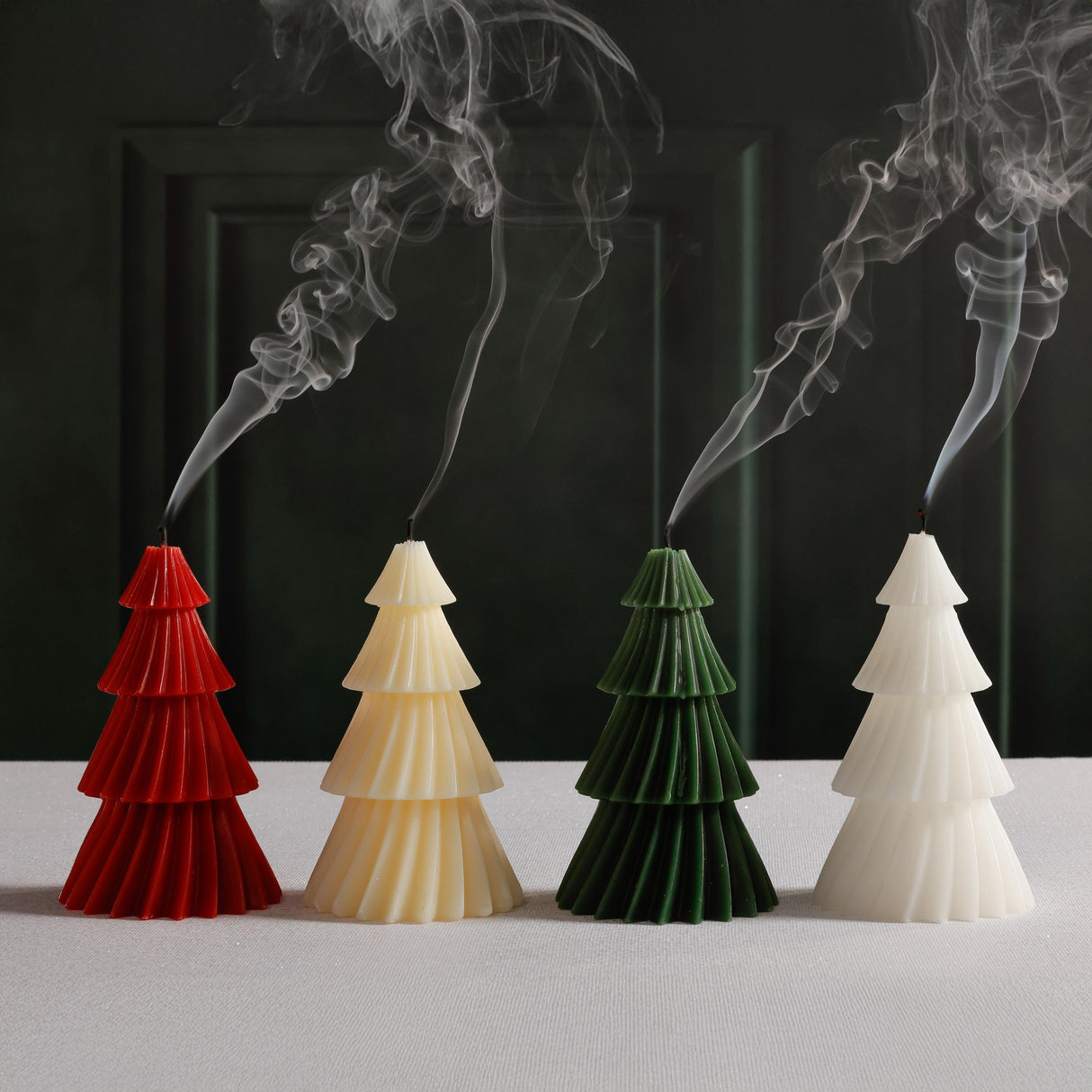 Zodax Ivory Twinkle Tree Decorative Holiday Candles, Set of 6