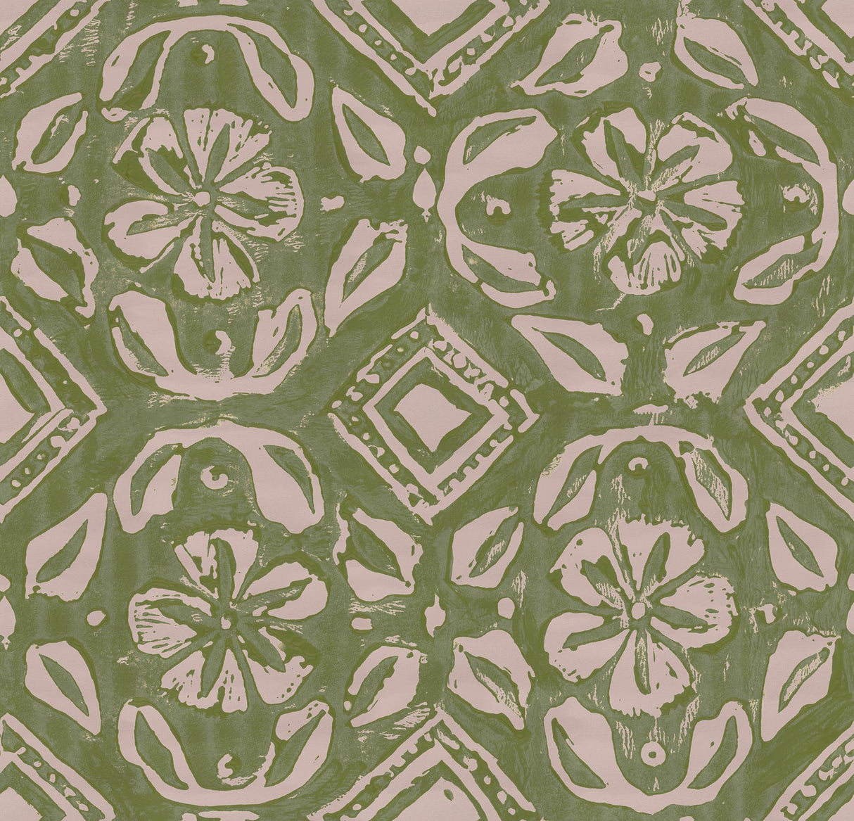 MindTheGap CHIMNEY CAKE Apple GREEN/LIGHT PINK Wallpaper