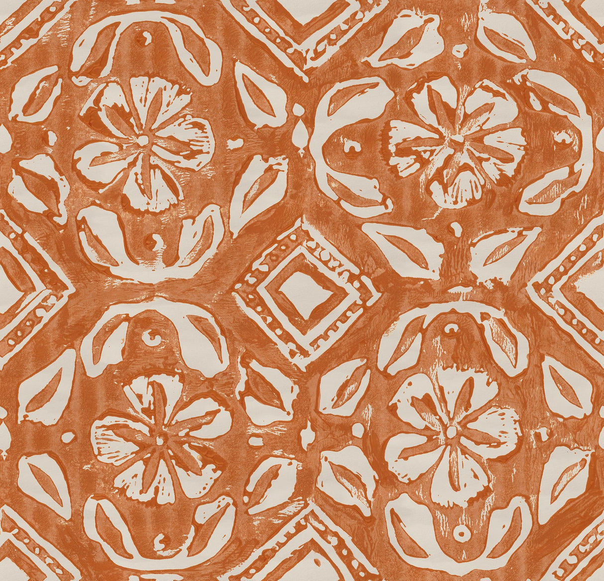 MindTheGap CHIMNEY CAKE Clementine ORANGE/TAUPE Wallpaper
