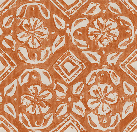 MindTheGap CHIMNEY CAKE Clementine ORANGE/TAUPE Wallpaper