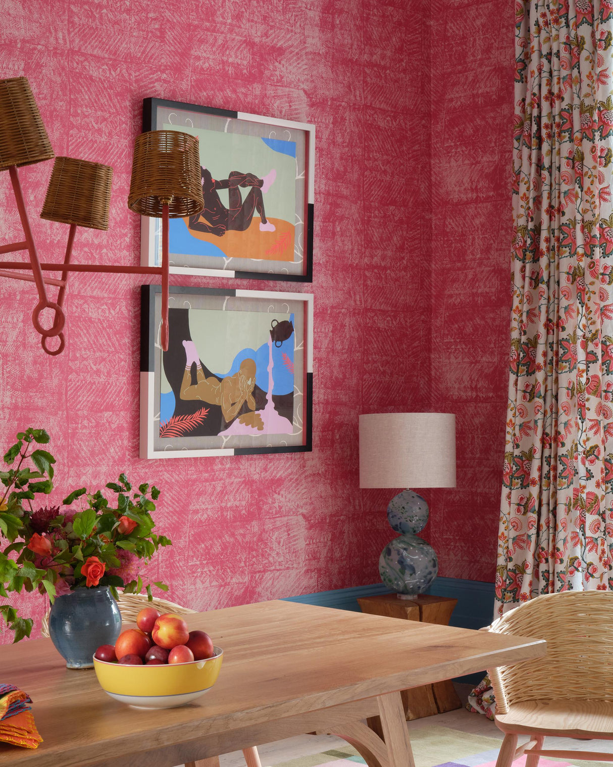 MindTheGap SAMOA Raspberry PINK/LIGHT PINK Wallpaper