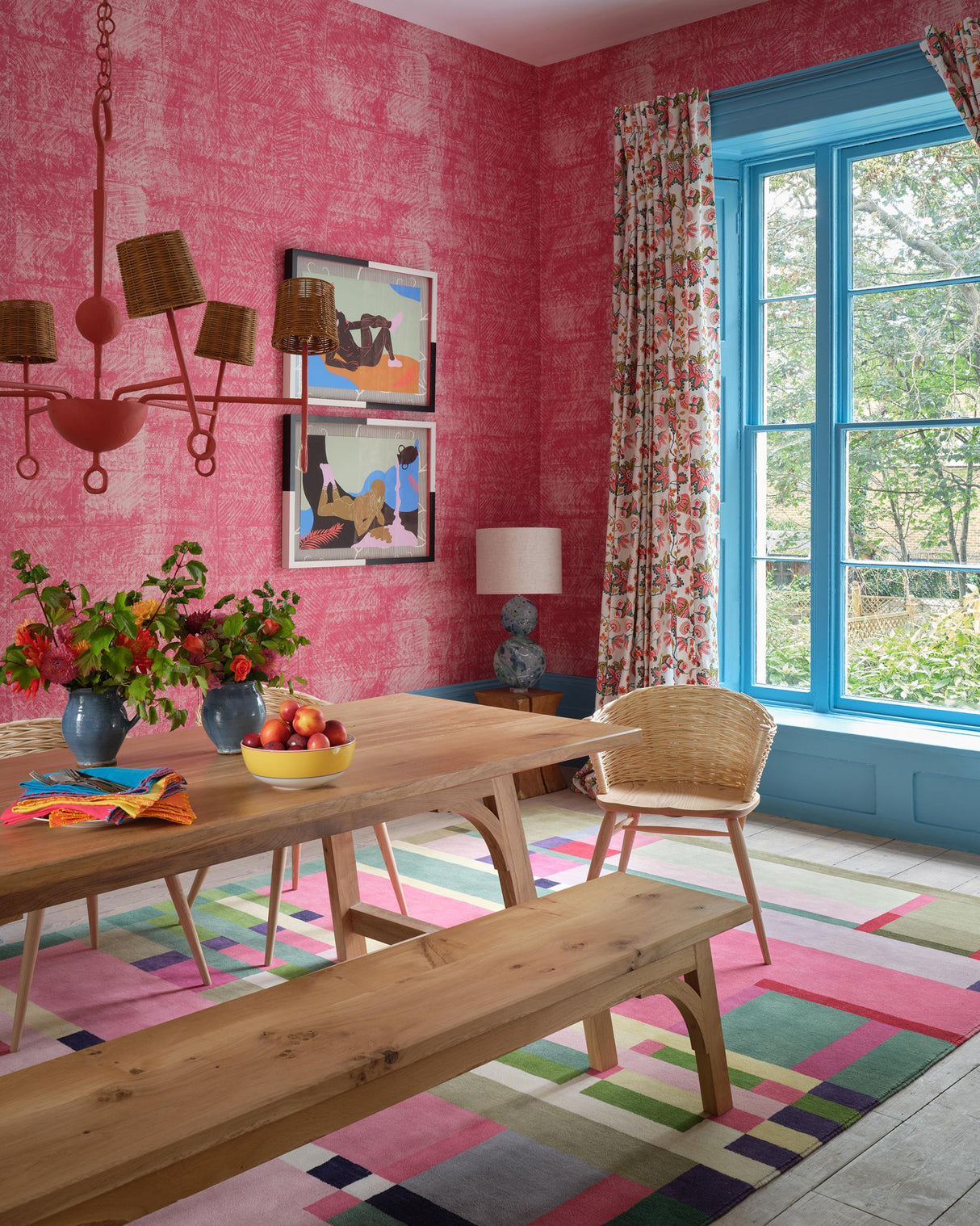MindTheGap SAMOA Raspberry PINK/LIGHT PINK Wallpaper